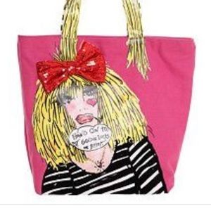 BETSEY JOHNSON TOTE "HANG ON TO MY GOLDILOCKS"